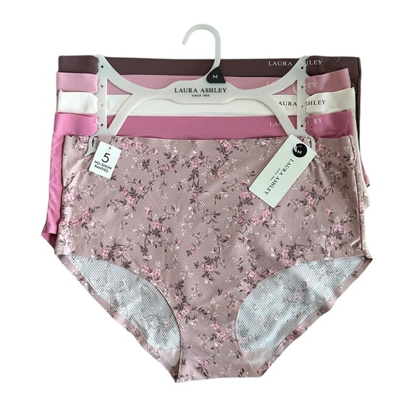 Laura Ashley 5-PK No-Show Seamless Panties - Picture 1 of 6